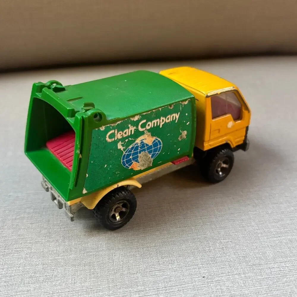 Vintage Majorette Toyota Clean Company Garbage Truck 1:55 Diecast France AS IS